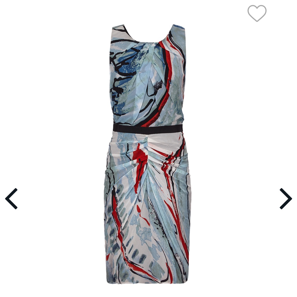 Diane Von Furstenberg Paradis Silk Chiffon Mini Dress Size 8 Us